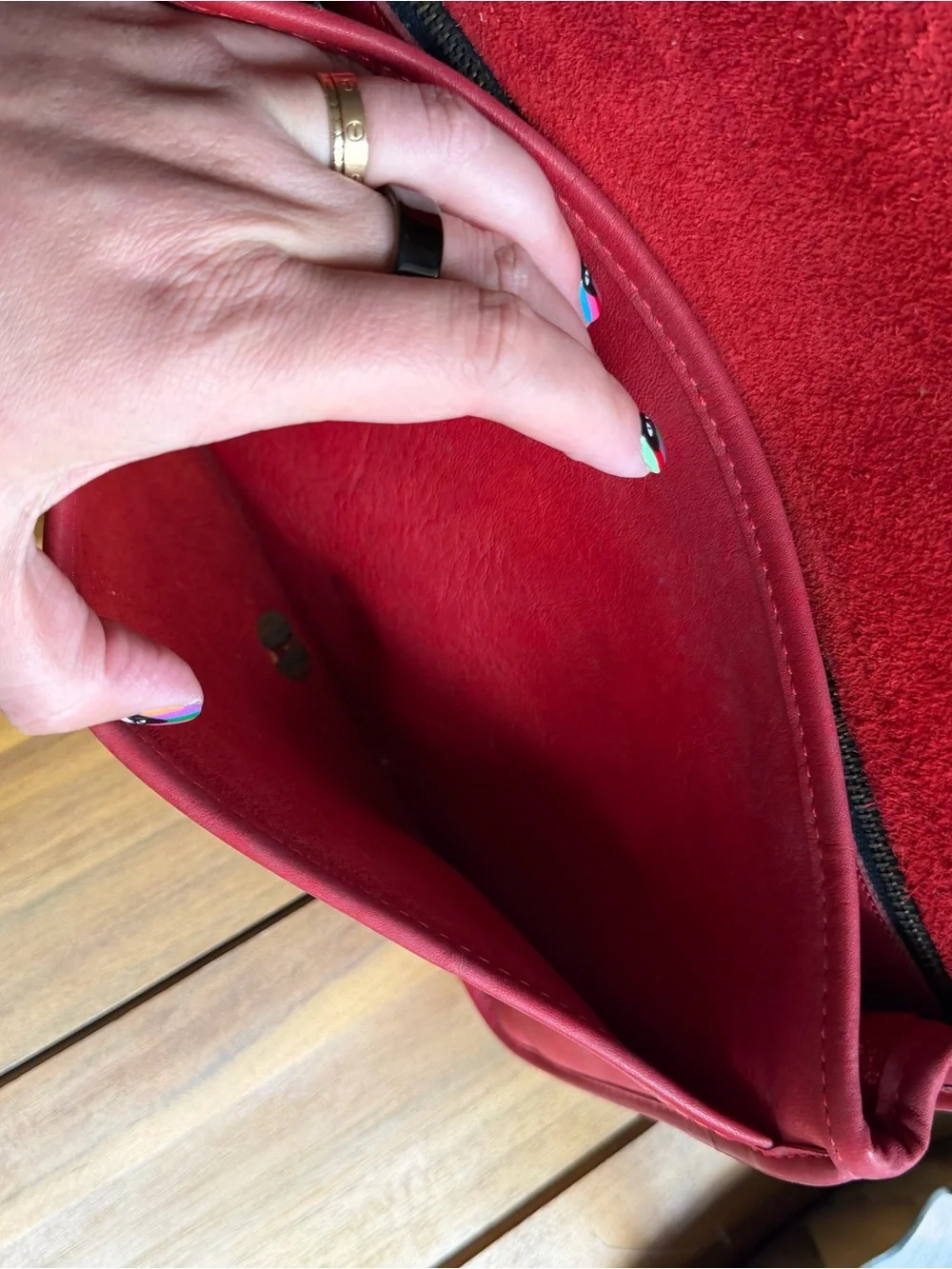 Vintage Coach Red Leather Shoulder Bag with Turn-Lock
